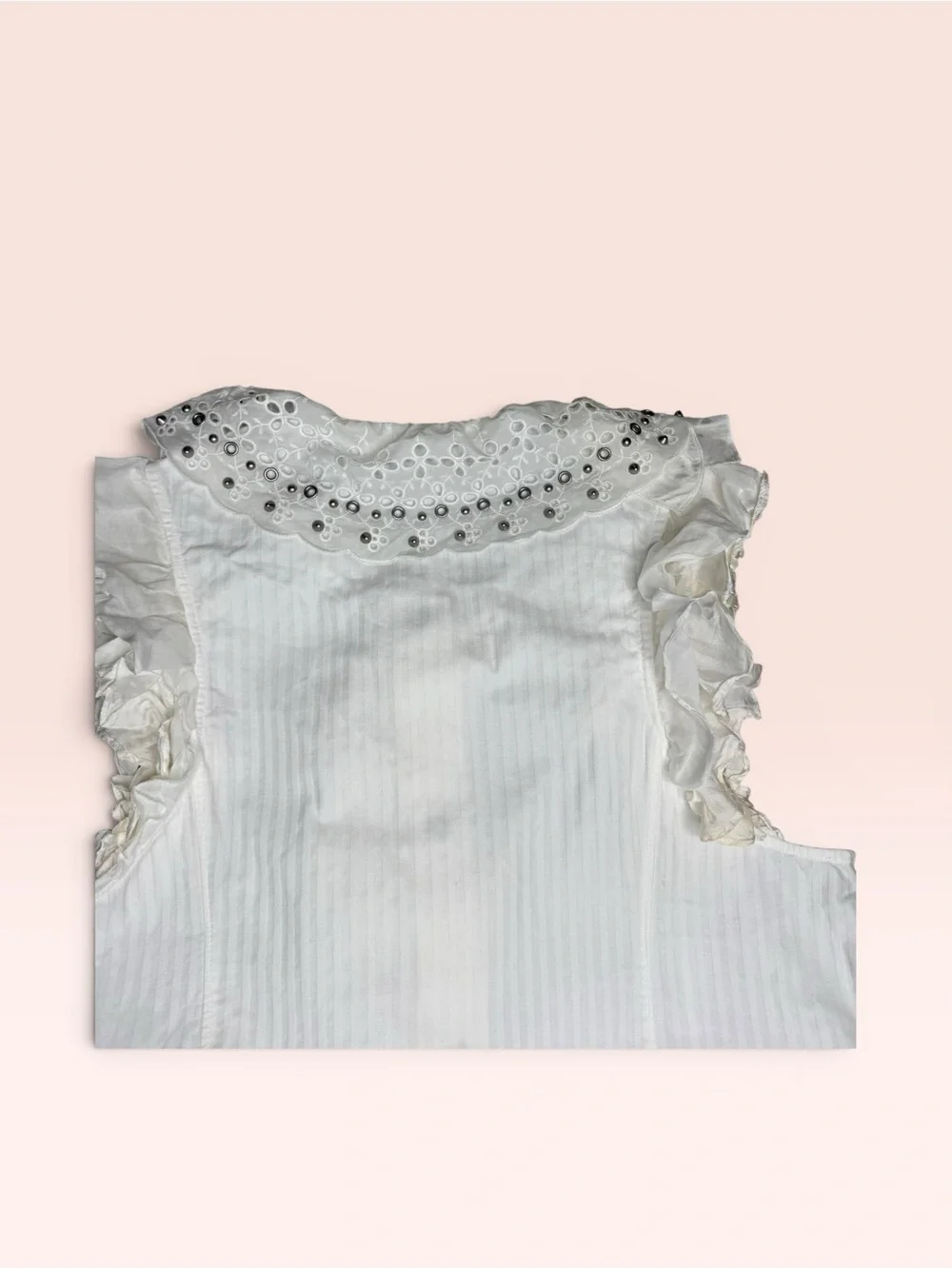 Coach Ruffle Prairie Mini Dress with Studs. - Picture 5 of 7